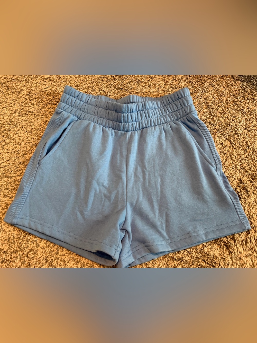 Danskin Girls Pretty Blue Sweat Shorts Size 7 8